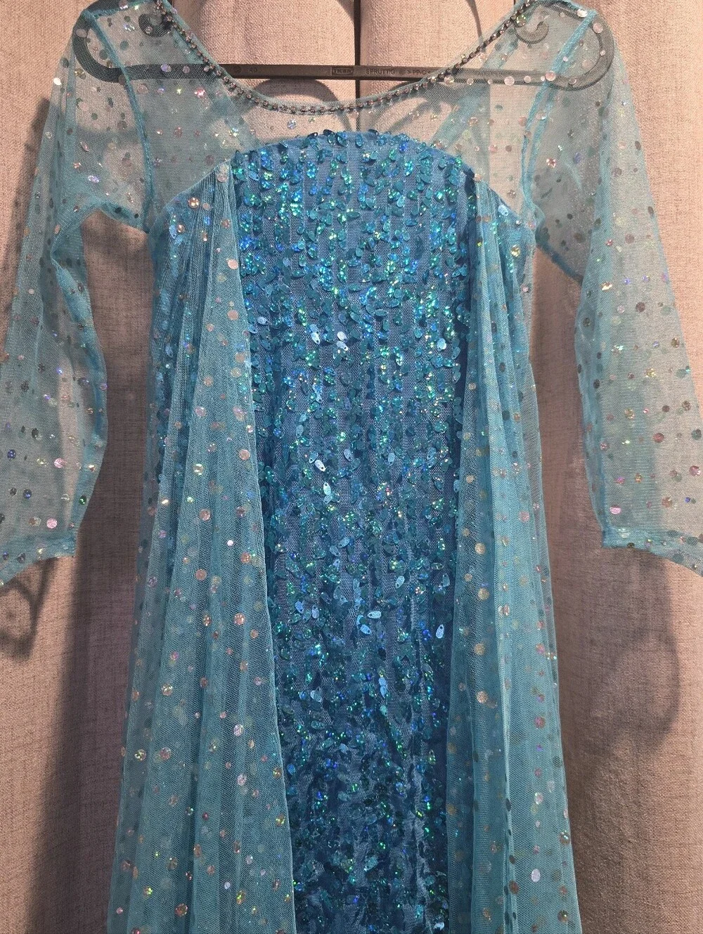 Frozen inspired Girls' Sequin Dress and Cape